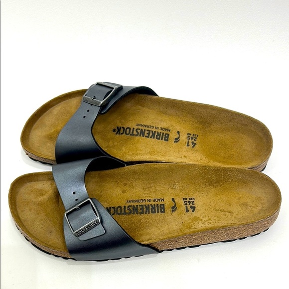 Birkenstock Women’s Madrid Silver Slide Sandals size 41